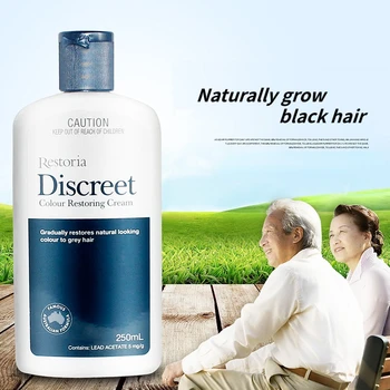 250ml Originaal Restoria Varjatud Värv Taastamine Kreem-Losjoon Juuste Ravi Vähendada Hallid Juuksed Meeste ja Naiste mustad juuksed šampoon