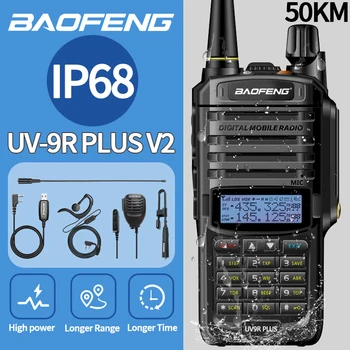 Baofeng UV-9R plus V2 IP68 Walkie Talkie Dual Band Veekindel Suure Võimsusega Kaasaskantav 50 KM UV-5R S9 17 pro kahesuunaline Raadio