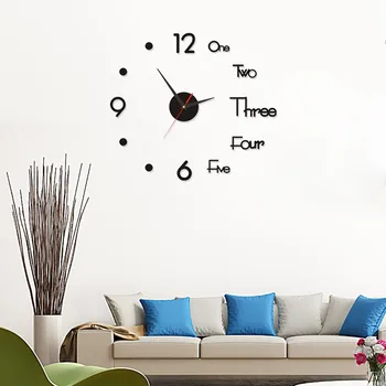 Diy Kell Akrüül Digital Wall Clock 3d Vaikne Elektroonilise Rippuvad Kell Easy-kuni-loe Numbritega Kaunistused Ripuvad Reloj De Viilutatud