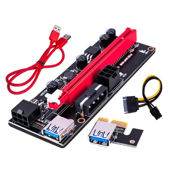 PCI Express Ärkaja Kaardi USB 3.0 Kaabel PCI-E 1X kuni 16X 4Pin Power Adapter 6Pin