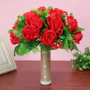 Simulatsioon pruut punase roosi kimp Simuleeritud Pruut Pruut Pruut Pruutneitsi Kimp pruut lille kimp kimp abielu