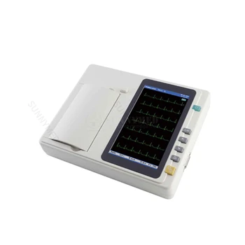 SY-H006 Konkurentsivõimelise Hinnaga ja 7 tolli Värviline LCD ekraan EKG EKG Seade Kuus Kanal 12 Plii Pihuarvutite EKG Masin