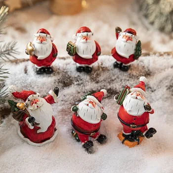 Vaik Jõulud Kingitus Kujukeste Kääbus Santa Claus Micro Maastiku Kaunistused Kodus Kaunistused Laua Tuba Decor Koht Paigutus