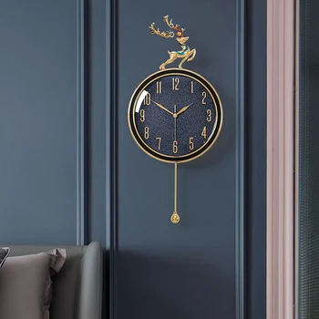Vintage Põhjamaade Stiilis Kella Magamistuba Kuld Pendel Metallist Kella Disain Käed Tööstus Mecanismo Reloj Viilutatud Home Decor
