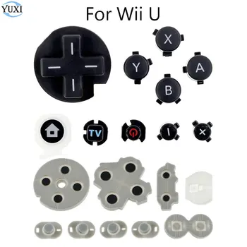 YuXi Täielik Komplekt Plastikust Nupud ABXY D-pad Nuppu Power Off Klahvi Asendaja Wiiu Wii U Töötleja Juhtivast Kummist