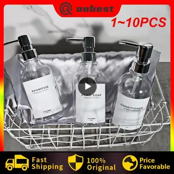 1~10TK 300/500ml seebidosaator Vannituba Suure Mahutavusega (Šampoon, dušigeel Pudelid Korduvtäidetavaid Kreem Vedel Ladustamine