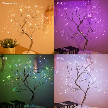 20 tollise Laua Bonsai Tree Light Touch Lüliti 108 LED Lamp Puu Valgus String Tuled Kodu Poole Pulm