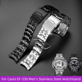 22mm Jaoks Casio EF-550 Meeste Roostevabast Terasest Watchband AGREGAAT Series Käevõru Veekindel Silikoon Kummist Rihm