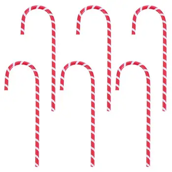 6tk Jõulud Kark Disain Pliiatsid Kirjatarvete Candy Cane Kujuga Pliiatsid Jõulud Kirjutamise Pliiatsid Stationeries(Assortii Värvi)