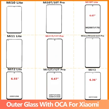 Esi Klaas + OCA Jaoks Xiaomi Mi 13 12T 11i 11X Pro 11T 10 10T 12 Lite Touch Screen LCD Ekraan Välja Paneeli Katta Objektiivi Remont Osa