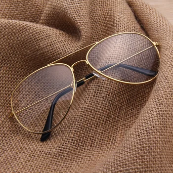 Euroopa ja Ameerika suurte raami korter objektiivi retro metallist prillidega raami piloot konn peegel isikupärastatud prillidega raam
