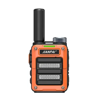 JIANPAI V6R 8W High-power, Walkie Talkie, 16 Kanalite 5000mAh Laadimine USB Mini Kaasaskantav kahesuunaline Raadio Oranž Värv