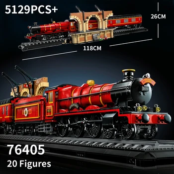 laos 2022 Kuum 76405 5129pcs Magic Express Rongi Jaama Collector ' s Edition kokku pandud ehitusplokk Mudeli Komplekt Lapsele Mänguasja Kingitus