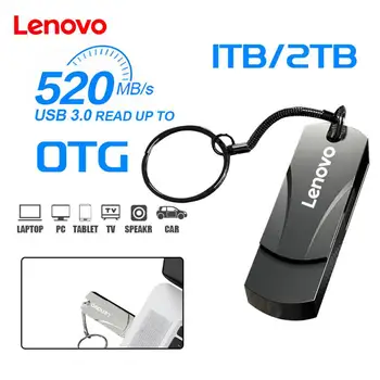 Lenovo Metallist flash drive USB3.0 High Speed File Transfer Kaasaskantavad Kõvakettad 2TB Veekindel Flash Mälu Sülearvuti Mehaaniline Stiil