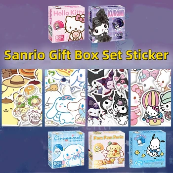 Sanrio Kawaii Kleebis Gift Box Set Kawaii Kuromi Cinnamoroll My Melody Hello Kitty Graffiti Kleebis Laste Mänguasi Sünnipäeva Kingitus