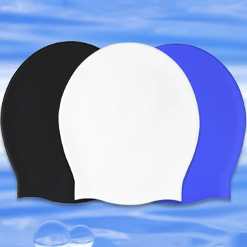 Silikoon Suur Sukeldumine Müts Elastne Kõrva Juuste Kaitse rebenemiskindlast Veekindel (Solid Color Täiskasvanud Meeste ja Naiste Ujumine Tarvik