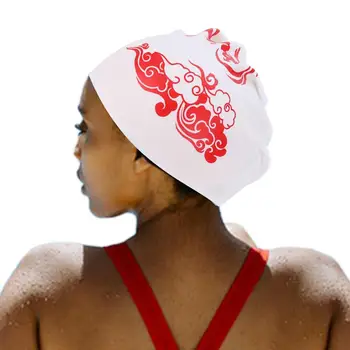 Silikoon Ujumine Caps Täiskasvanud Meeste Ja Naiste Hiina Stiilis Ujuda Müts Kaua Paks Lokkis Juuksed Patsi Pehme Ujumine Mütsid