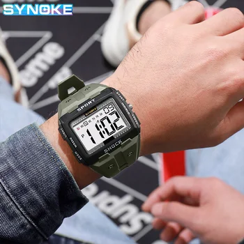 SYNOKE Mood Mens Watch Veekindel Suured Numbrid Sport Kellad Sõjalise Digital Watch Stopper Relogio Masculino Meeste Kell