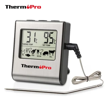 ThermoPro TP-16 Digitaalne Ahju Termomeeter LCD Ekraan, Liha Termomeeter, Taimer Toiduvalmistamise Piima Köök BBQ Termomeeter