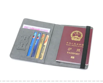 Uus RFID-anti-varguse harja passi kott PU nahast tasku moe-multi-funktsionaalne dokumendi kott reisimiseks passi omanik