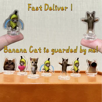 Uusi Happy Banana Cat Alalise Kaardi Naljakas Võtmehoidja Popo Puckered Kass Emotsioon Kott Naljakas Teenetemärgi Õpilane Odav Kingitus 2023