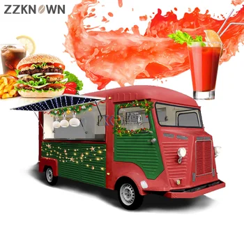 Vintage Elektrilised Mobiil Toidu Veoauto Täis Köök Pizza Burger Van Toitlustus-Haagis Pagari kohvibaar Mahla Jäätis Ostukorvi