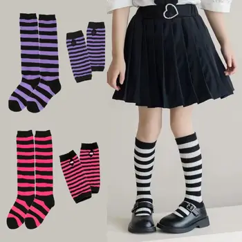 Värvi Triibulised Sukad Jaapani Üle Põlve Sokid Poisid Tüdrukud Triibuline Üle Põlve Kõrge Sokid Cosplay Laste Kootud Triibuline Soojem